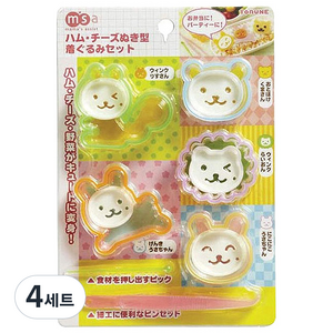 토루네 햄치즈 모양내기세트 P3026, 혼합색상, 4세트