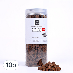 제로랩스 고기가득 져키 강아지 노즈워크 간식, 연어, 1kg, 10개