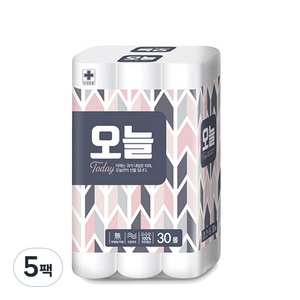 오늘 펄프 3겹 데코 화장지 20m, 30롤, 5개