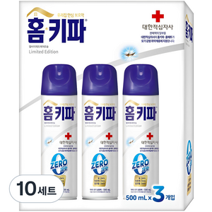 홈키파 대한적십자사 제로 에어졸 살충제 3p, 10세트, 1.5L
