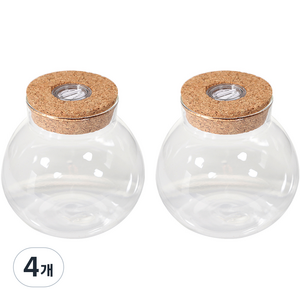 LED 볼단지 테라리움 화분 350ml, 4개