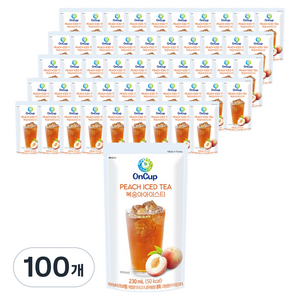 온컵 복숭아아이스티, 100개, 230ml