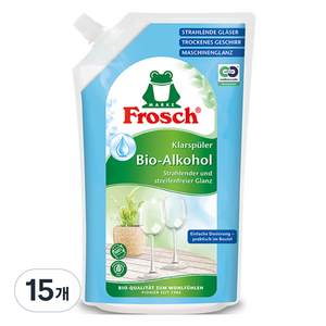 프로쉬 식기세척기 헹굼 보조용 린스 리필, 750ml, 15개