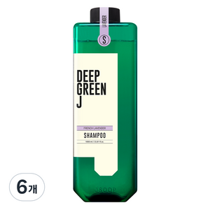 딥그린제이 아로마 비건 샴푸 프렌치 라벤더, 1L, 6개