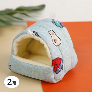 요런개 러블리 소동물 은신처 M, 블루 딸기, 2개