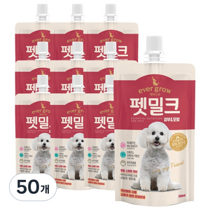 에버그로 강아지 펫밀크, 피부&모발, 150ml, 50개