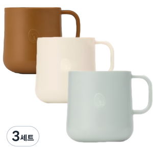 네스틱 유아컵 3p 세트, 브라운 + 바닐라 + 민트, 3세트, 200ml