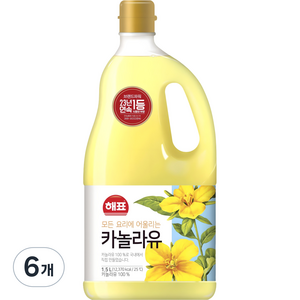 해표 카놀라유, 1.5L, 6개