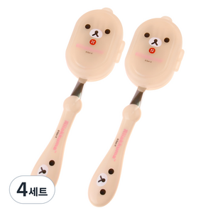 리락쿠마 편한스푼, 핑크, 스푼 + 멀티케이스, 4세트