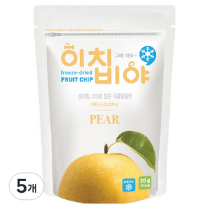 이치비야 동결건조 과일칩 배, 20g, 5개