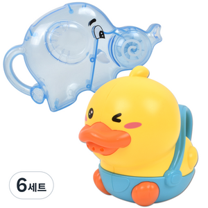 물뿌리개 목욕놀이완구 코끼리 + 오리 세트, 파랑, 6세트