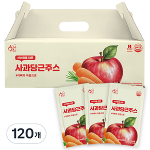 황금이네 사과 당근주스, 100ml, 120개