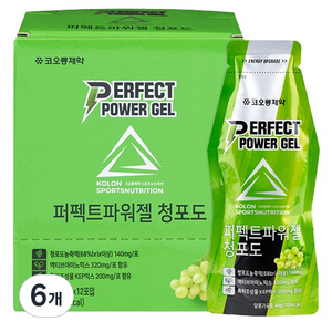 코오롱제약 퍼펙트 파워젤 청포도 12p, 6개, 480g