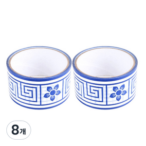 레트로 인테리어 DIY 장식 롤 테이프 15m, G 블루(미로), 8개
