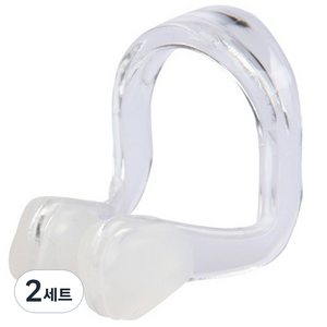 아쿠윈 수영 코마개 + 케이스 PN03, CLE(CLEAR), 2세트