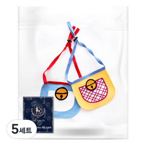 딩동펫 반려동물 블리블리 케이프 방울 스카프 2p 세트, L, 5세트