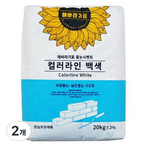 물만부어사용 줄눈 시멘트 화이트 20kg, 2개