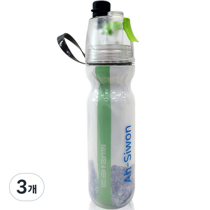 김용석생활연구소 아시원 스포츠 물통, 화이트, 500ml, 3개