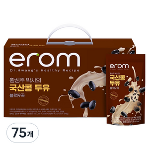 이롬 황성주 박사의 국산콩 두유 블랙 9곡, 75개, 180ml