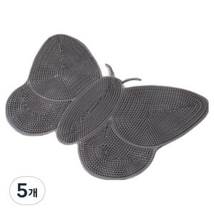 타미나요 심플한 풋 브러쉬 매트 그레이 버터플라이, 1개입, 5개, 400g