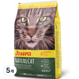요세라 어덜트 네이처캣 그레인프리 건식사료, 연어+오리, 2kg, 5개