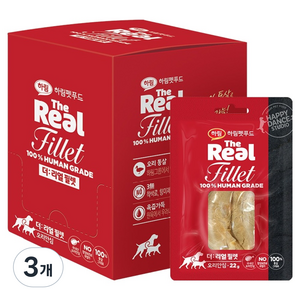 하림펫푸드 반려동물 더리얼 필렛 간식 10p, 오리안심, 220g, 3개