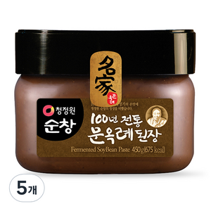 청정원순창 문옥례 된장, 450g, 5개