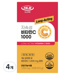 에이치엘비 지속성 비타민C 1000 37.5g, 4개, 30정