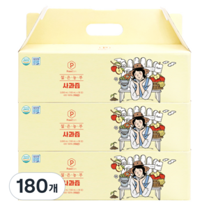 푸릇담 젊은농부 사과즙, 100ml, 180개