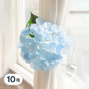 플라워트리 수국 커튼집게 15cm, 라이트블루, 10개