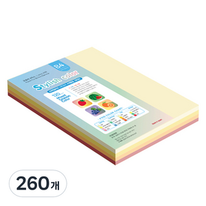종이문화 스타일리쉬 얇은 혼합색지 120g No 01 SS Spring, 260개, B4