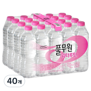 풀무원샘물 워터루틴 먹는샘물 무라벨, 500ml, 40개