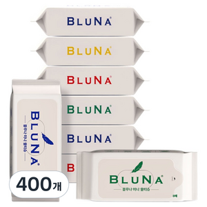 블루나 더퍼스트 미니 물티슈 랜덤발송, 50g, 8매, 400개