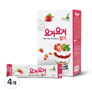 자연의선택 요거요거 딸기 분말, 4개, 300g