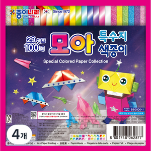 종이나라 특수지 모아 100매 색종이, 29색, 4개