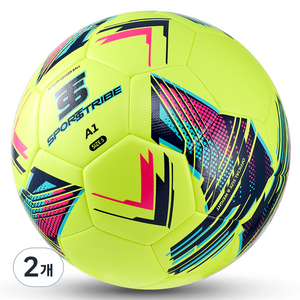 스포츠트라이브 A1 축구공 STA1 형광노랑, STA1-5W, 2개