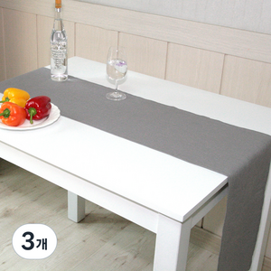 나산데코 마100% 힐링린넨 젠스타일 테이블러너, RN813-07(네이처그레이), 2인용(150 x 28 cm), 3개