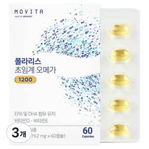 모비타 폴라리스 초임계 1200 EPA DHA rTG 오메가3 45.72g, 3개, 60정