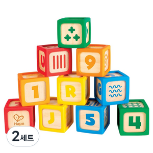 하페 실리콘 우드 블록 10p 0131, 2세트, 혼합색상