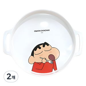 짱구 핸디형 접시 18cm, 혼합색상, 2개