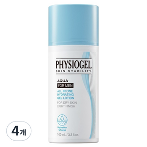 피지오겔 아쿠아 포맨 하이드레이팅 젤 로션 올인원, 100ml, 4개