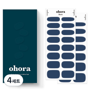 오호라 젤스트립 네일팁, N Cream Indigo, 4세트