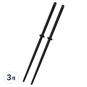 모던하우스 바닥에 닿지 않는 실리콘 요리 젓가락, 블랙, 3개