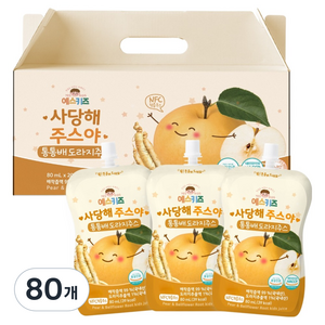 유기농마루 예스키즈 사당해 주스야 통통 배도라지 주스, 80ml, 80개
