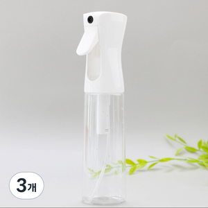 프랑디르 초미세 안개분사 미용실 분무기 200ml, 3개, 투명