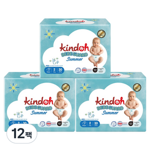 킨도 프리미엄 베베가드 썸머 밴드형 기저귀 남여공용, 360매, 2단계