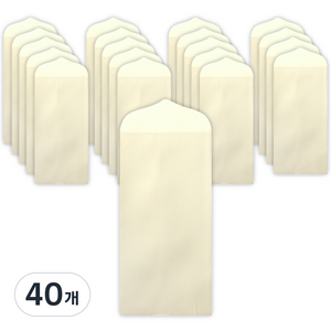 투영디자인 클래식 컬러 세로형 돈봉투, 크림, 40개