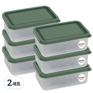 비트리 시즌2 휘어지는 냉동실 정리용기 그린 300ml, 6개, 2세트