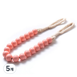 펠리스제이 알록달록 구슬 커튼끈 74cm, 핑크, 5개