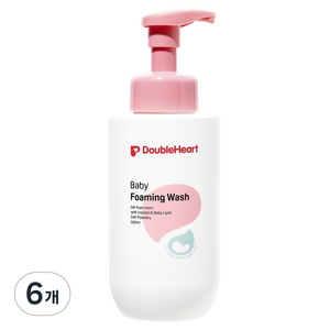 더블하트 베이비 포밍워시 소프트파우더리향, 500ml, 6개
